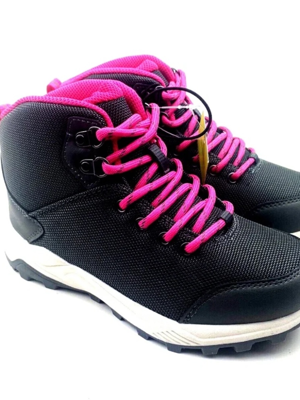 Girls Boots Shoes Size 1 Children Kids Footwear Gray Hightop Water Repellent